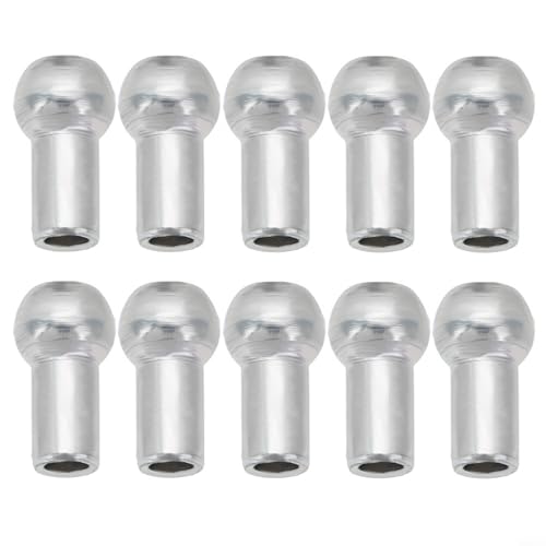 TONIXY Metall-Kabel-Ball Terminal Drahtseil Gymnastikkabel Kugelklemmen 10 Stück Metalldrahtseil Gelenkteile Trainingsgeräte Riemenscheibe Maschine Stopper (11 x 4,5 x 16 mm) von TONIXY