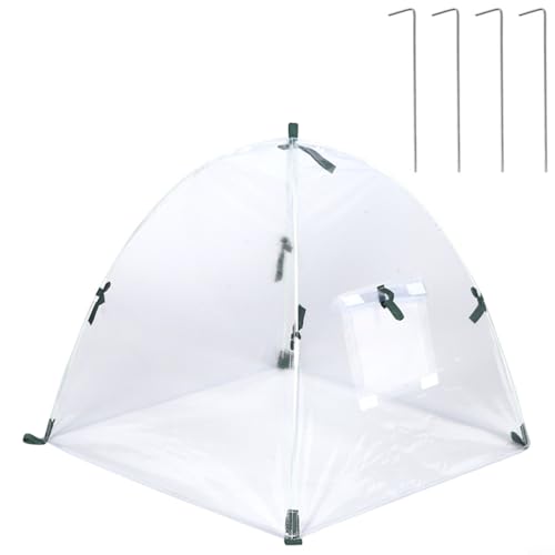 TONIXY Mini-Gewächshaus-Pflanzenabdeckung, Outdoor-Kälte-Wetterschutz mit Bodennägeln für Garten, Terrasse, Balkon (C) von TONIXY