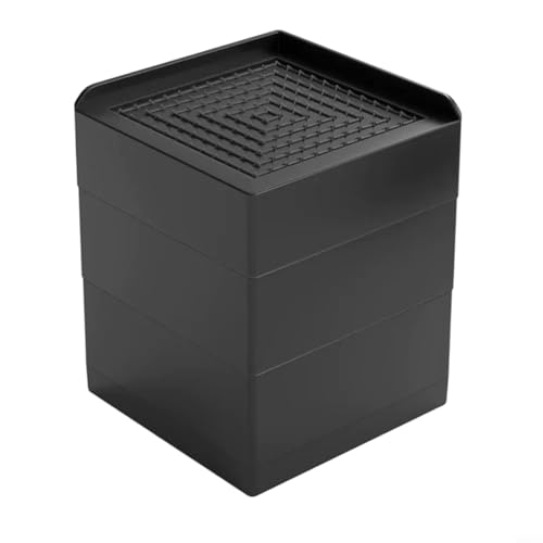 TONIXY Möbelbeinerhöhungen, stapelbar, Kunststoff mit rutschfesten und stoßdämpfenden Pads für Stühle/Sofas, schwarz, mehrere Höhenoptionen (schwarz - 14 cm) von TONIXY