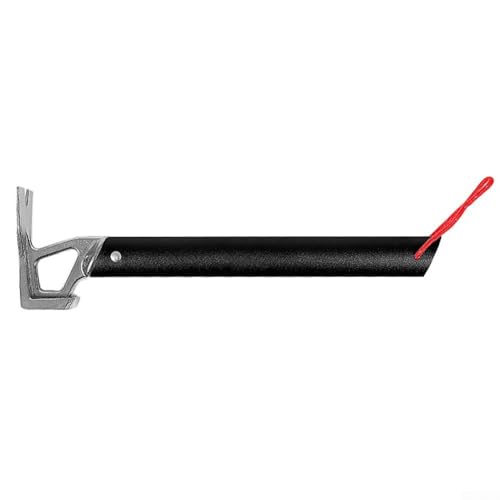 TONIXY Multifunktionaler Zeltpfahl, Hammer, Aluminiumlegierung, Camping-Hammer mit Haken zum Entfernen von Heringen (schwarz) von TONIXY