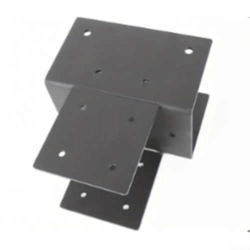 TONIXY Pavillon-Balken-Säulenverbinder, strapazierfähig, 10,2 x 10,2 cm/8,9 x 8,9 cm, Metallpfostenkappenhalterung für Holzkonstruktionen, Schwarz (1 Stück) von TONIXY