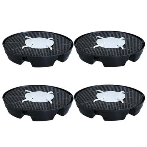 TONIXY Pflanzen-Untersetzer, selbstbewässernd, 4 Stück, automatisches Bewässerungssystem für drinnen und draußen, Gartenarbeit, 1,8 l Topfschalen mit Wasserstandsüberwachung (A) von TONIXY