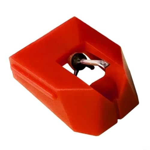 TONIXY Plattenspieler-Nadeln AT-VMN95E Ersatznadel für Audio Technica AT-LP120X Schallplatten-Plattenspieler mit Aluminium-Ausleger (rot) von TONIXY