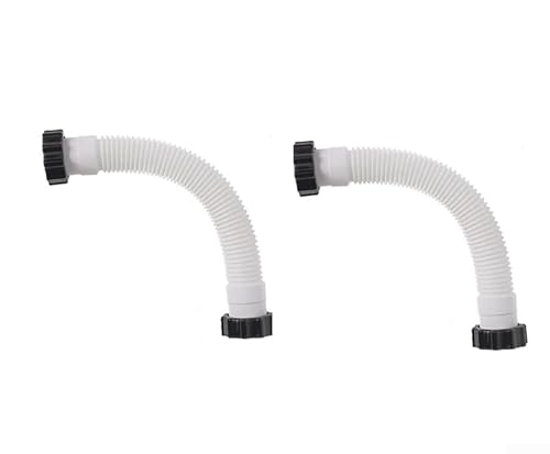 TONIXY Pool-Filterschlauch für 11535 45,7 cm Anschlussrohr Schwimmbad Ersatz-Wasserschlauch weiß 45 cm Standardanschluss (2 Stück 45 cm) von TONIXY
