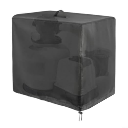 TONIXY Pool-Sandfiltersystem-Abdeckung, Outdoor-Pool-Filterpumpenabdeckung, robustes Oxford-Gewebe, Schutzgehäuse für Intex klaren Sand mit Reißverschluss auf der Rückseite (64 x 42 x 66 cm) von TONIXY