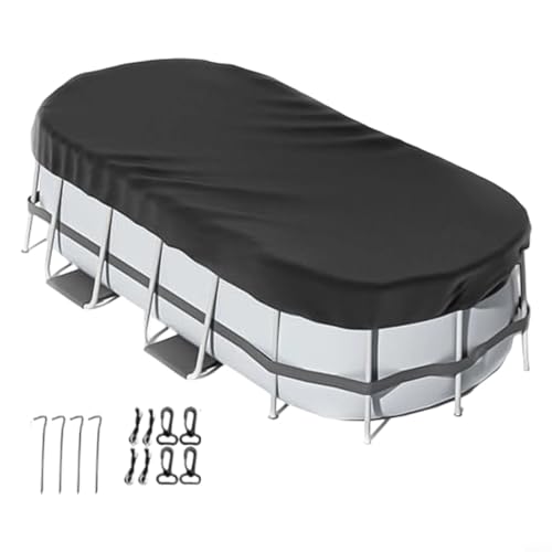TONIXY Poolabdeckung für oberirdische Schwimmbadabdeckung ovale Form mit Montagezubehör Set TONIXY Poolabdeckung für oberirdische Schwimmbadabdeckung ovale Form mit Montagezubehör Set von TONIXY