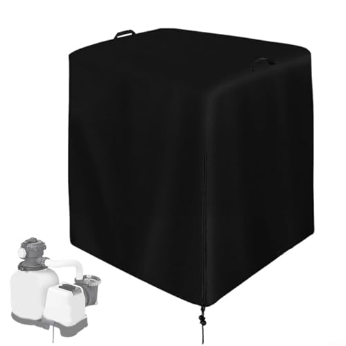 TONIXY Poolpumpenabdeckung, Filterabdeckung, wasserdichtes Schutzgehäuse mit verstellbarem Kordelzug für Sandfilteranlage (63,5 x 61 x 71,1 cm) von TONIXY