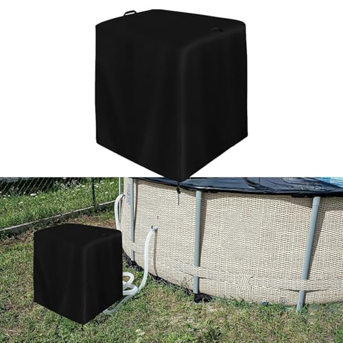 TONIXY Poolpumpenabdeckung, Filterabdeckung, wasserdichtes Schutzgehäuse mit verstellbarem Kordelzug für Sandfilteranlage (83,8 x 61 x 83,8 cm) von TONIXY