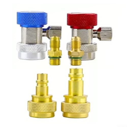 TONIXY R134a R1234yf Schnellverbindungsadapter-Set, Aluminium, professionelles AC-System-Service-Werkzeug-Set TONIXY R134a R1234yf Schnellverbindungsadapter-Set, Aluminium, professionelles AC-System-Service-Werkzeug-Set von TONIXY