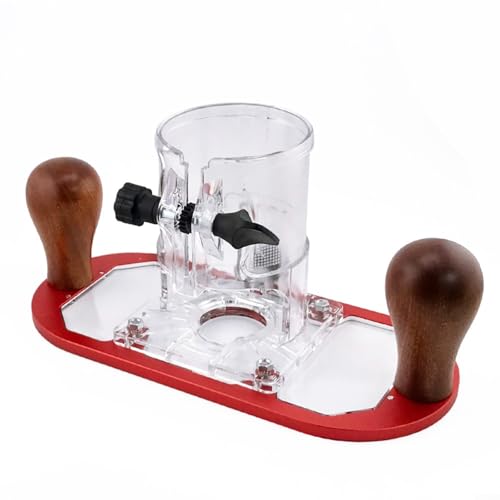 TONIXY Router Jig Wood Router Tool Slotting Bracket Base To Trim Laminate Power Milling Tool Part Woodworking Cutter Trimmer (Red) von TONIXY