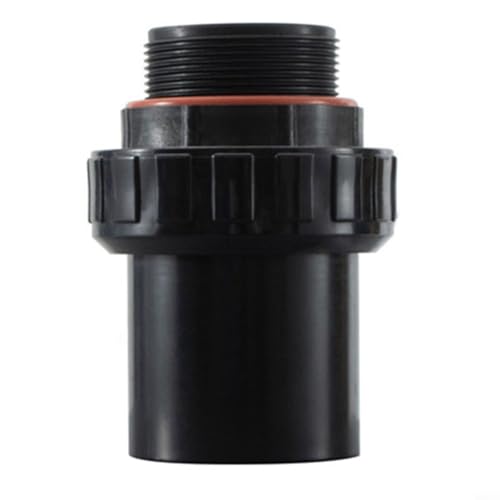 TONIXY Sandtankfilterrohrverbinder, Sandfilter-Komponenten, gerade Wasserrohrverschraubung mit Gewindegelenk für Schwimmbadsystem (5.1 cm schwarz) von TONIXY