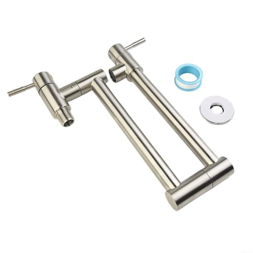 TONIXY Schwenkbarer faltbarer Wandarmatur, Messing, Wandmontage, Küchenfüller, Wasserhahn, schwenkbar, zusammenklappbar, 360 ° drehbar, polierte Oberfläche von TONIXY