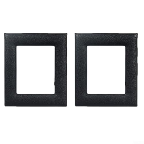 TONIXY Set mit 2 Vintage-Leder-Bilderrahmen für 12,7 x 17,8 cm Fotos, Retro-Stil, Ständer für Schreibtisch oder Regal, horizontale und vertikale Ausrichtung in Grün Schwarz (schwarz) von TONIXY