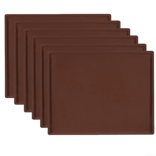 TONIXY Silikon-Dehydrator-Matten, Silikon-Backblech-Set, antihaftbeschichtet, für Cosori-Lebensmittel-Trockner-Matten, hochtemperaturbeständig, 6 Stück (braun) von TONIXY