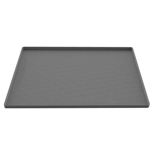 TONIXY Silikon-Nachttisch-Matte mit erhöhtem Rand für Toilettensitz, 60 x 50 cm (60 x 50 cm, grau) von TONIXY