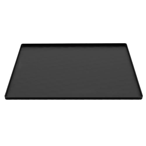 TONIXY Silikon-Nachttisch-Matte mit erhöhtem Rand für WC-Sitz, 60 x 50 cm (60 x 50 cm), Schwarz von TONIXY