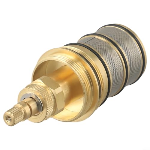 TONIXY Thermostat-Ventilkern, Messing, Thermostat-Wannen-Duschventil-Kartusche für Assad-Duscharmatur-Reparatur-Set, 115,35 mm (Gold) von TONIXY
