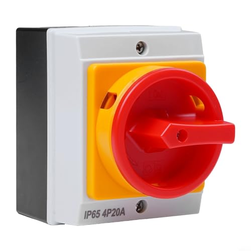 TONIXY Trennschalter, Drehschalter, Trennschalter, Schutzschalter, IP65, UKP, Ein-Aus, 4-polig, für Lüftungsgeräte, elektrische Isolierung (20 A) von TONIXY