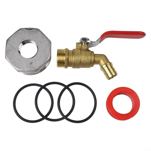 TONIXY Trommelhahn, 1,9 cm (3/4 Zoll), Messinghahn mit Dichtung und Klebeband für 55 Gallonen-Trommel, kompatibel mit Kunststoff- und Stahltrommeln (1 Set) von TONIXY