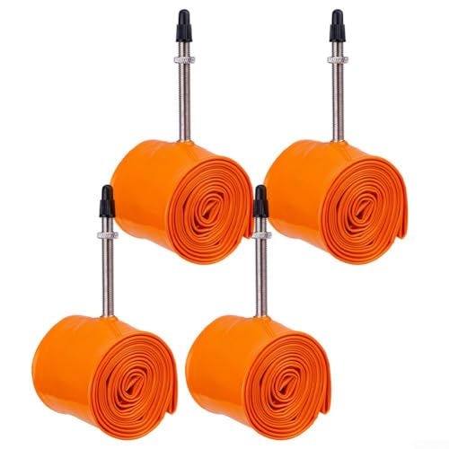 TONIXY Ultraleichter Fahrradschlauch für Mountainbikes, 73,7 cm (29 x 1,9 - 2,5 Zoll), 60 mm Ventil, 88 G, für MTB-Räder (4 Stück) von TONIXY