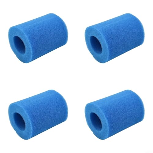 TONIXY Waschbare wiederverwendbare Schwimmbad-Filter-Schaumstoffkartusche, Ersatz, für Typ II 530–800 GPH Modelle 58094 blauer Schwamm (4 Stück) von TONIXY