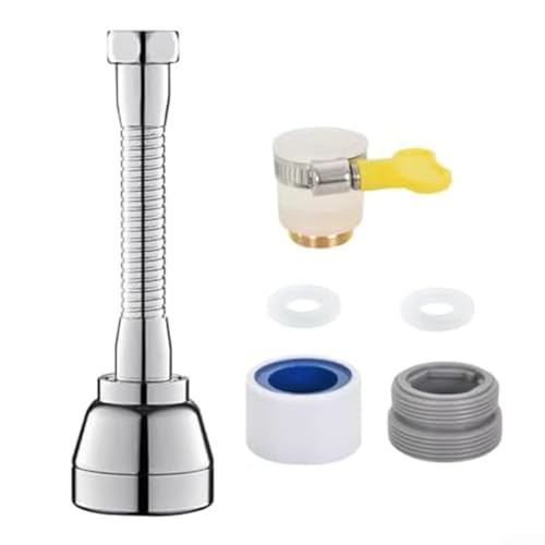 TONIXY Wasserhahnverlängerung aus massivem Messing, um 360 ° drehbar, für Waschbecken mit 3 Sprüheinstellungen, werkzeuglose Installation, passend für 22 mm Außen- oder 24 mm Innengewinde-Wasserhähne TONIXY Wasserhahnverlängerung aus massivem Messing, um 360 ° drehbar, für Waschbecken mit 3 Sprüheinstellungen, werkzeuglose Installation, passend für 22 mm Außen- oder 24 mm Innengewinde-Wasserhähne von TONIXY