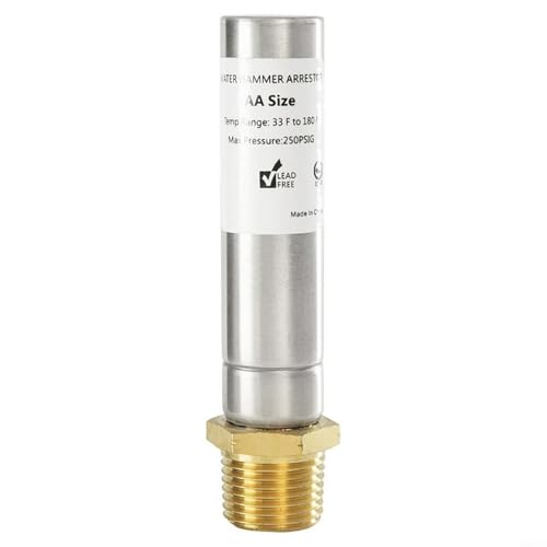 TONIXY Wasserschlag-Arrestor für Wohnwasserschläge, 1,27 cm, kompakte Größe für Waschmaschinen-Versorgungsventile, Geräuschminimierung von TONIXY