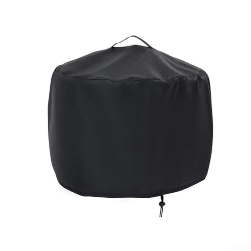 Wasserdichte runde Herdabdeckung mit Griff und reißfestem Stoff, entworfen für Outdoor-Pizzaöfen und Grills, gesichert mit verstellbaren, winddichten Kordelzügen (420D: 92 x 51 cm) von TONIXY