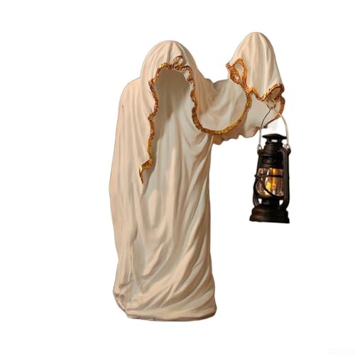 Zauberer Laterne Mysterious Man In Schwarz Halloween Kreative Dekoration Ornamente (Weiß) von TONIXY