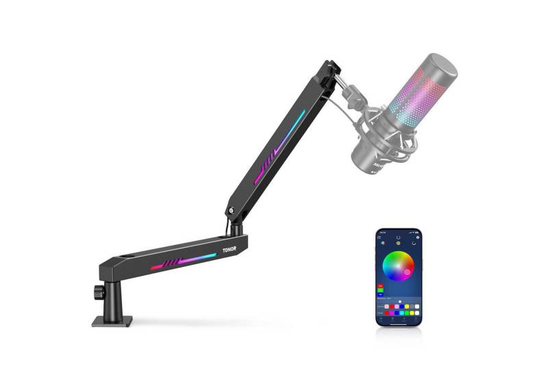 TONOR Schwenkarm Low Profile Mikrofonarm mit einstellbar RGB-Lichteffekt TONOR Schwenkarm Low Profile Mikrofonarm mit einstellbar RGB-Lichteffekt von TONOR
