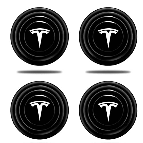 TONPOP 8 Stück Autotür-Stoßdämpfer, Tür-Schallschutz-Aufkleber, Türkantenschutz, Stoßfängerkissen für Tesla Model 3 Model X Model S Model Y,Black- von TONPOP