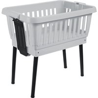 Tontarelli - Wäschekorb mit ausklappbaren Beinen Amico 50 l hellgrau 64x43x61 cm Tontarelli - Wäschekorb mit ausklappbaren Beinen Amico 50 l hellgrau 64x43x61 cm von TONTARELLI