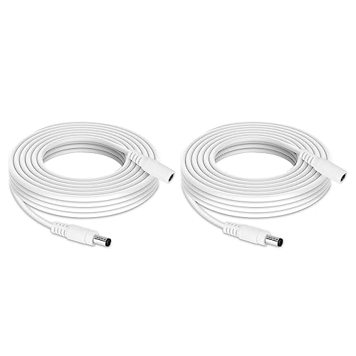 Tonton 2PACK 1M DC Netzteil Verlängerungskabel, 5.5mm x 2.1mm DC Verlängerung Verbinder für LED Band, Überwachungskamera, LED Streifen, Router, IP Kamera, DC Verbinder für Netzteil, 1M (2er Pack) von TONTON