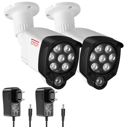 TONTON IR Infrarot-Nachtsicht Kamera 30M (100ft) für CCTV Überwachungskamera/Quest3/Quest2/Quest/VR2 Playstation(PSVR2)/ PS5 VR2. 3M DC Netzteil für Innen-und Außenbereich, Auto Ein/Aus, 2Pack, Weiß von TONTON