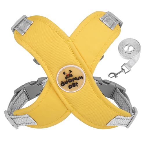 TONXX Hundegeschirr mit massivem D-Ring aus Metall für kleine Hunde, reflektierendes Geschirr mit Leine von TONXX