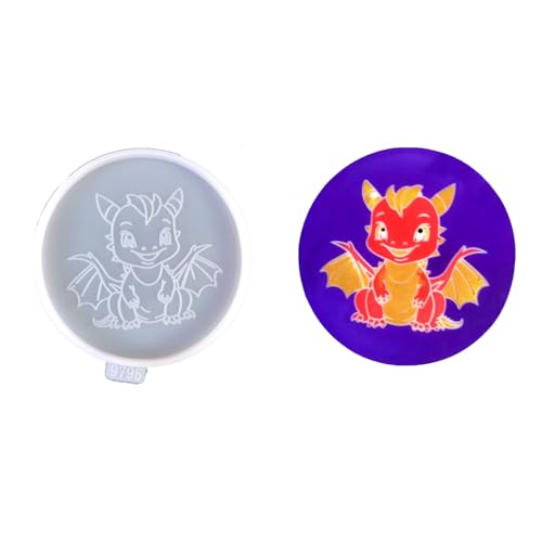 TONXX Langlebige Silikon-Drachen-Untersetzer-Formen, Epoxidharz, Gieß- und Bastelformen, wiederverwendbare Tassenmatte, Form für Zuhause, Büro TONXX Langlebige Silikon-Drachen-Untersetzer-Formen, Epoxidharz, Gieß- und Bastelformen, wiederverwendbare Tassenmatte, Form für Zuhause, Büro von TONXX