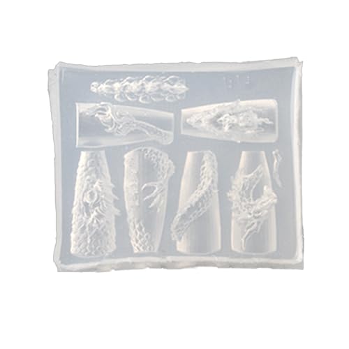 TONXX Nagelkunst-Silikonform, schöne 3D-Nagelformen, Drachenjahr, Nagelschablonen, Skulpturen, Dekorationen für Maniküristen von TONXX