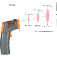 Tonysa - Jeffergarden Smart Sensor -32 ~ 380 ℃ 12: 1 Tragbarer Handheld Digital Nichtkontakt ir -Infrarot -Thermometertemperaturpyrometer Pyrometer von TONYSA
