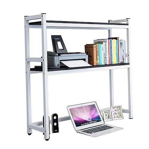 TONZN Desktop-Bücherregal Bücherregal für Computertisch – 2-stufiges Schreibtisch-Organizer-Aufbewahrungsregal, verstellbares Bücherregal auf der Arbeitsplatte, (A 115 x 24 x 90 cm) von TONZN