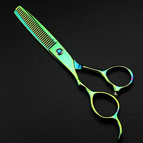 TONZN Linkshänder Profi Friseurschere Haarschneideschere Effilierschere Friseurscheren Set A Flachschere 7 Zoll (G Flachschere 6 Zoll) von TONZN