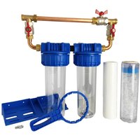 Doppelter Wasserfilterhalter 9'3/4 20/27f Mit Bypass-kartusche 20µm Und Polyphosphat von TOODO