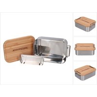 Toolbrothers - Fan Edelstahl Brotdose mit Bambus Deckel 1200 ml, Lunchbox für Erwachsene und Kinder, Brotzeit, Vesperbox für Schule Arbeit Picknick von TOOLBROTHERS