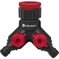 Toolcraft - 2302363 Kunststoff 2-Wege-Verteiler Steckkupplung Wasserstop, mit Regulierventil von TOOLCRAFT