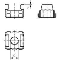 521810 Käfigmuttern M5 Stahl 10 St. - Toolcraft von TOOLCRAFT
