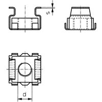521823 Käfigmuttern M5 Stahl 10 St. - Toolcraft von TOOLCRAFT