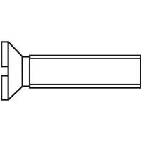 Toolcraft - M312 D963-4.8:A2K 189085 Senkschrauben M3 12 mm Schlitz din 963 Stahl verzinkt 100 St. von TOOLCRAFT