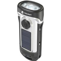 Toolcraft - TO-8602005 led Taschenlampe IPX8 (wasserdicht), mit Notlicht-Funktion solarbetrieben, dyna von TOOLCRAFT