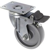 Toolcraft - TO-5137938 Lenkrolle 100 mm mit Feststellbremse und Anschraubplatte Tragfähigkeit (max.): von TOOLCRAFT