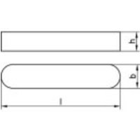 TOOLCRAFT 1067232 Passfedern DIN 6885 Edelstahl A4 50St. von TOOLCRAFT