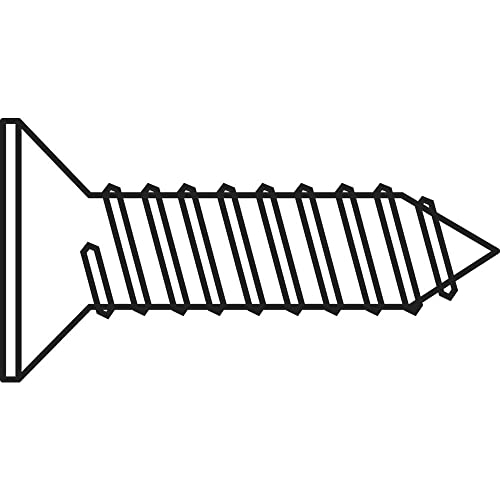 Schrauben Senkkopf-Blechschrauben 2.9 mm 16 mm Kreuzschlitz Philips DIN 7982 Stahl verzinkt 100 Stück. TOOLCRAFT HC2 9 * 16 D798 von TOOLCRAFT